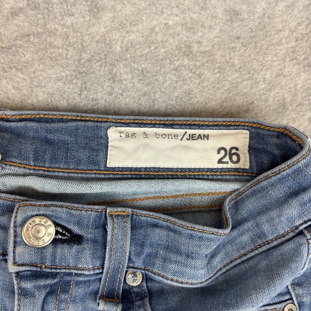 Rag & Bone Jeans Womens Quinn Light Blue Simple Wash Skinny Fit Denim Size 26 - Picture 2 of 12